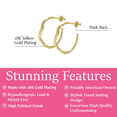 thumbnail image 2 of Cate & Chloe Serena 18k Yellow Gold Plated 22mm Hoop Earrings for Women, Gift for Her, 2 of 8