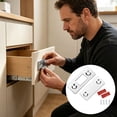 thumbnail image 4 of UP T0 50% OFF! Cabinet Door Catch, No Drill Drawer Latch, Stainless Steel Closure for Kitchen Cabinets, Drawers, Doors, Strong Hold, Easy Installation, 1 Pack, 4 of 6