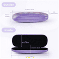 thumbnail image 3 of ZOUYUE 2pcs Eye Glasses Case Girl Sparkle Smooth Glitter Hard Shell Eyeglass for Women Men Girl, 3 of 7