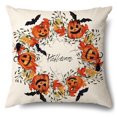 thumbnail image 3 of Set of 4 Halloween pillowcases, cute pumpkin pillowcases (45x45 cm), 3 of 5