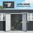 thumbnail image 4 of Dark Grey Garden Shed with Galvanized Steel Frame for Optimal Storage Space, 4 of 7