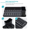 thumbnail image 4 of Home Zone Living Collapsible Dish Drying Rack with Push-Drain and Utensil Caddy, Medium, 4 of 7