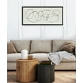 thumbnail image 5 of Kate and Laurel Sylvie Dancing Circles Framed Canvas Wall Art by Teju Reval of SnazzyHues, 18x40 Black, Decorative Abstract Wall Décor, 5 of 6