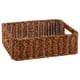 thumbnail image 2 of Cesta de almacenamiento organizadora, cesta de picnic, bandejas de almacenamiento rectangulares para cocina marrón oscuro M, 2 of 9