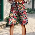 thumbnail image 2 of kaondbfi Women's Summer High Waisted Shorts Knee Length Fashionable and Casual Style with Pockets Lightweight and Breathable, 2 of 4