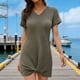 thumbnail image 4 of Vestido de Verano de Manga Larga para Mujeres Cuello en V Playa de Piña Cubrir Manga Corta Vacaciones Informales, 4 of 9