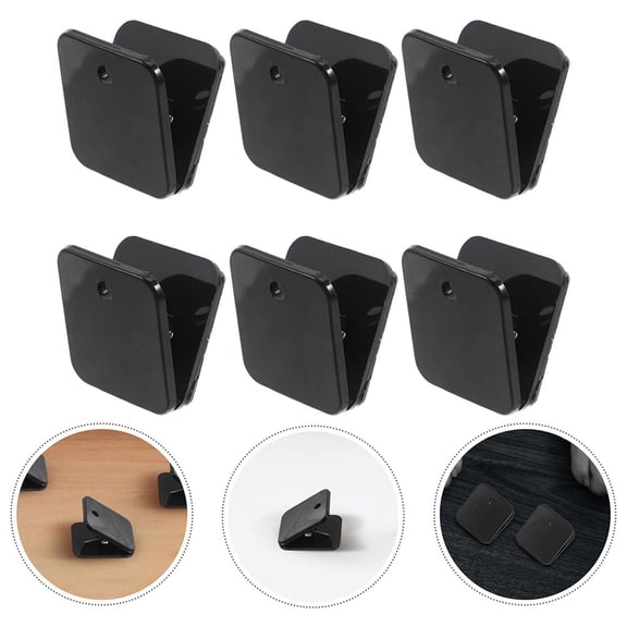 Baluue 8pcs Puppy Pad Holder Black ABS Prevents Chewing