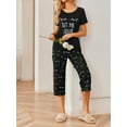 thumbnail image 2 of Avidlove Womens Pajamas Set Short Sleeve Tops and Capri Sets Sleepwear Soft Matching Pjs Loungwear S-2XL, 2 of 5
