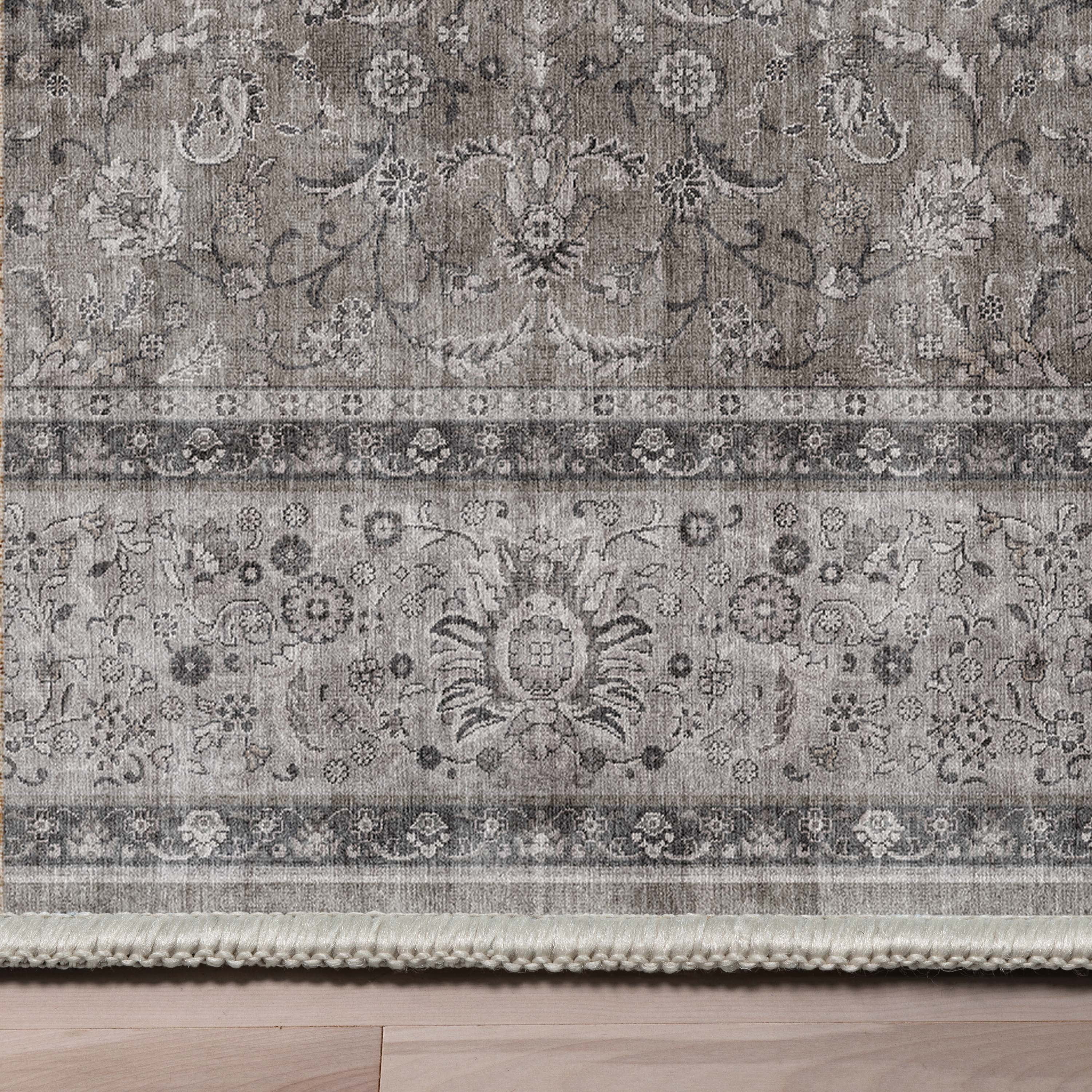 Well Woven Asha Odette Vintage Oriental Gray 7'7" x 9'10" Area Rug