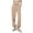 Khaki, variant on Sweatpants for Women Solid Color Elastic Waist Sports And Leisure Belt Pocket Threaded Ankle Pants