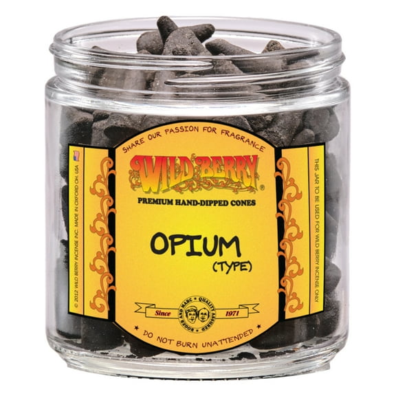 50x Wild Berry Incense Cones - Opium - USA Made 1" Tall