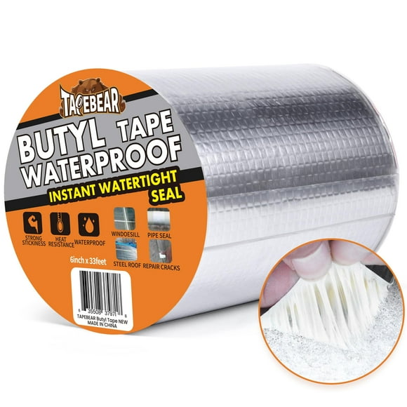 Cinta selladora impermeable TAPEBEAR de butilo de 15 cm x 10 m de aluminio