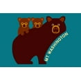 thumbnail image 3 of Mt. Washington, New Hampshire, Bear Family, Geometric (100% Cotton Canvas Reusable Tote Bag), 3 of 3