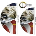 thumbnail image 3 of FMSHPON Independence Day Mighty EagleAmerican Flag Xmas Christmas Tree Skirt Stand Mat for Holiday Party Decoration Indoor Outdoor 36 inches, 3 of 6