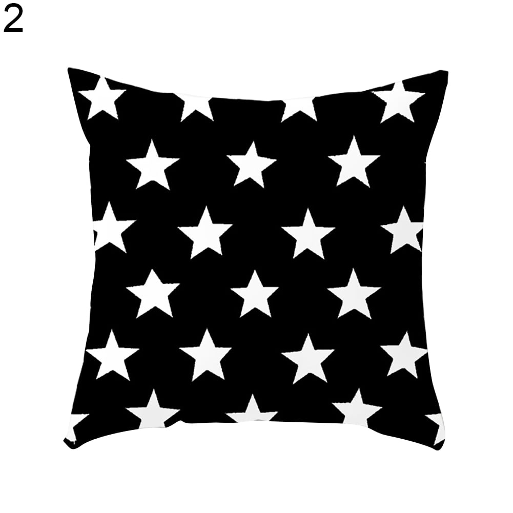 Details about   35" Black & White THE STAR Square Floor Pillow Cushion Cover Home Decor Throw