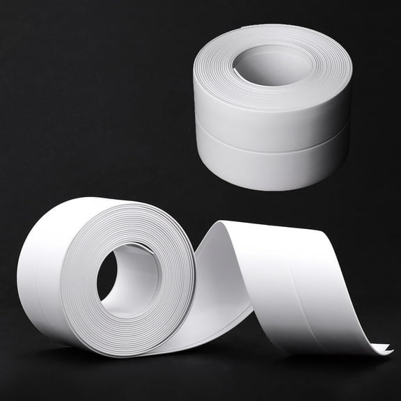 Caulk Strip Tape,Self-Adhesive Waterproof Caulking Sealing Tape for Kitchen Countertop Sink Toilet Bathroom Bathtub Floor Wall Edge Sealing Strip 1.5 Inch x 10.5 Feet,2 Pieces