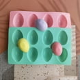 thumbnail image 6 of 1 Pack 3D Easter Egg Silicone Molds,8 Cavity Egg Shape Non-stick Baking Molds Tray DIY Baking Tool for Easter Chocolate Cake Dessert Muffin Mousse Pastry Handmade Soap Crayons,Purple,9.8x5.8 Inch, 6 of 7