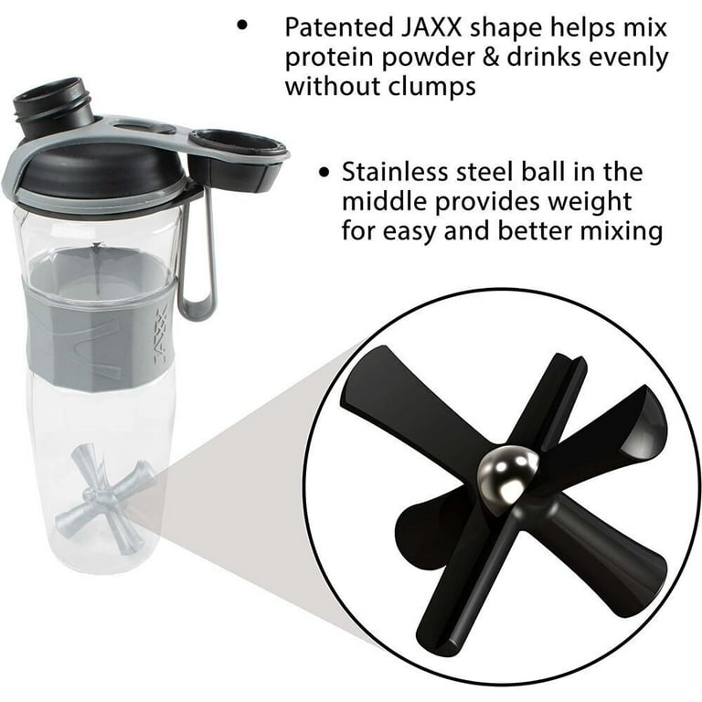 JAXX 20 OZ GLASS BOTTLE BY FIT & FRESH W/PROTECTIVE SLEEVE BLACK & GREEN