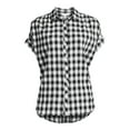 thumbnail image 6 of Time and Tru Women's Roll Cuff Button-Down Shirt, 6 of 6