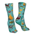thumbnail image 7 of Salouo Trucks And Excavators Pattern Fun Novelty Crew Socks,Casual Athletic Socks Neutral Socks, 7 of 7