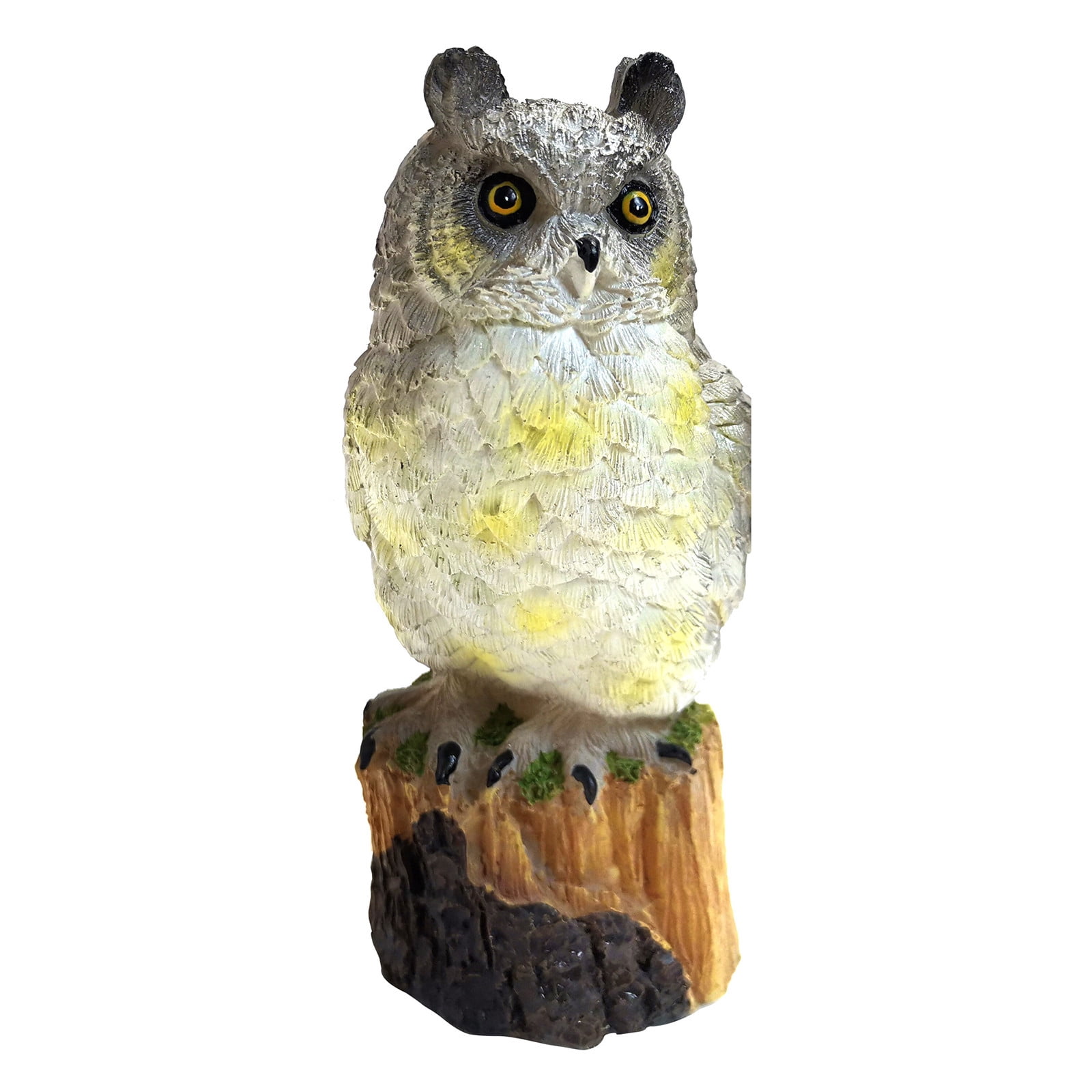 Solar Powered Garden Owl Decor, Waterproof Cute Animal Outdoor Figurine Lights Ornament, Statue Decor, with LED Lights Resin Yard Ornament for Garden Terrace Landscaping