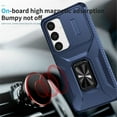 thumbnail image 2 of For Samsung Galaxy S24 5G/25 5G Slim Fit Shockproof Hybrid with Slide Camera Cover & Rotated Ring Kickstand, [Military-Grade] Phone Case For Samsung Galaxy S24 5G/25 5G 6.2",Blue, 2 of 8