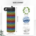 thumbnail image 4 of Sikiie Rainbow Chequerboard Print 18OZ Insulated Straw Cup, Portable Leak-proof Sports Water Bottle, Stainless Steel Water Cup Suitable for Home and Outdoor, 4 of 8