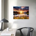 thumbnail image 3 of Nawypu  Sunflower Landscape Canvas Artwork Sunset Grand Teton National Park Wall Art for Living Room Framed Ready to Hang 20x16 inch, 3 of 4
