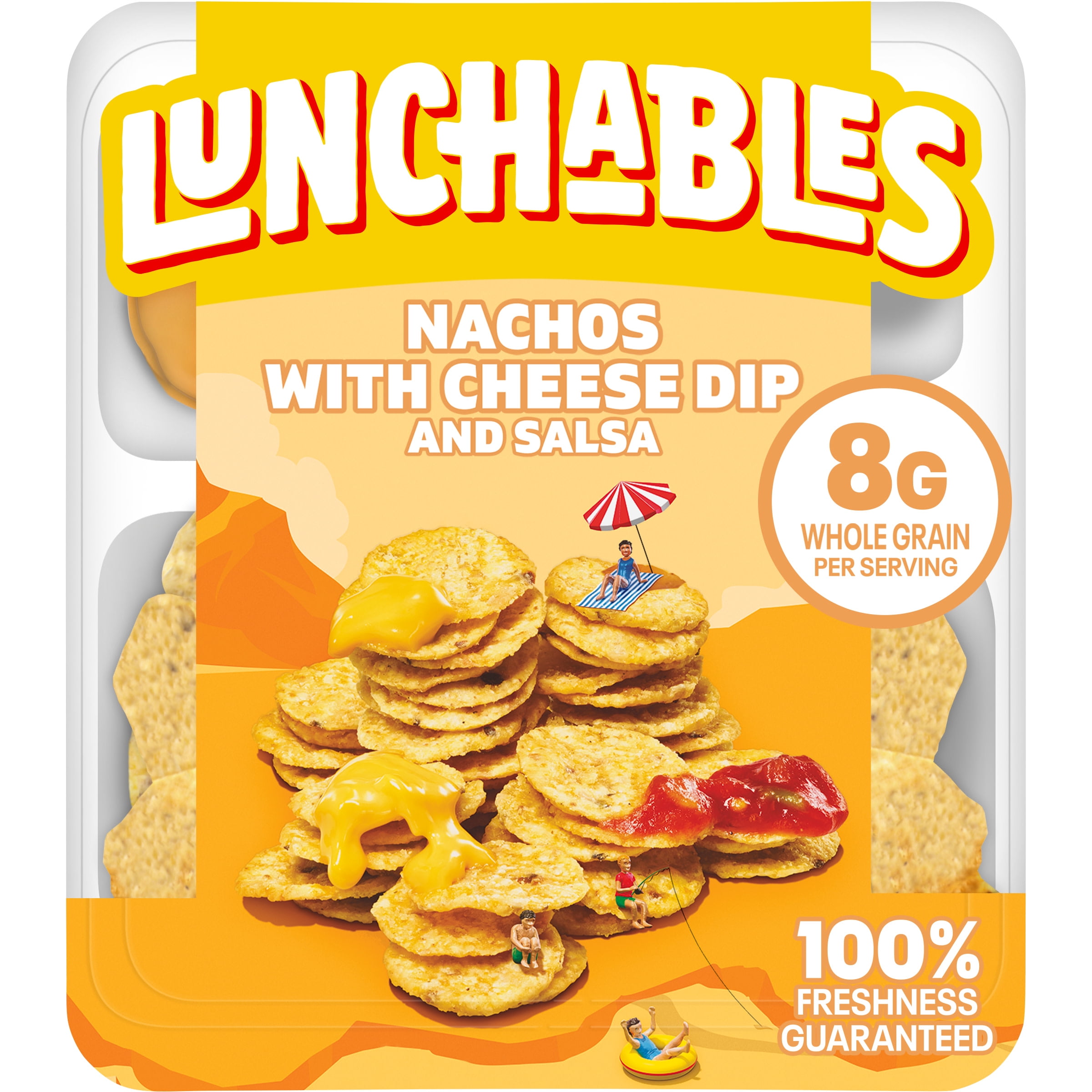Lunchables Nachos Cheese Dip & Salsa Kids Lunch Snack, 4.4 oz Tray
