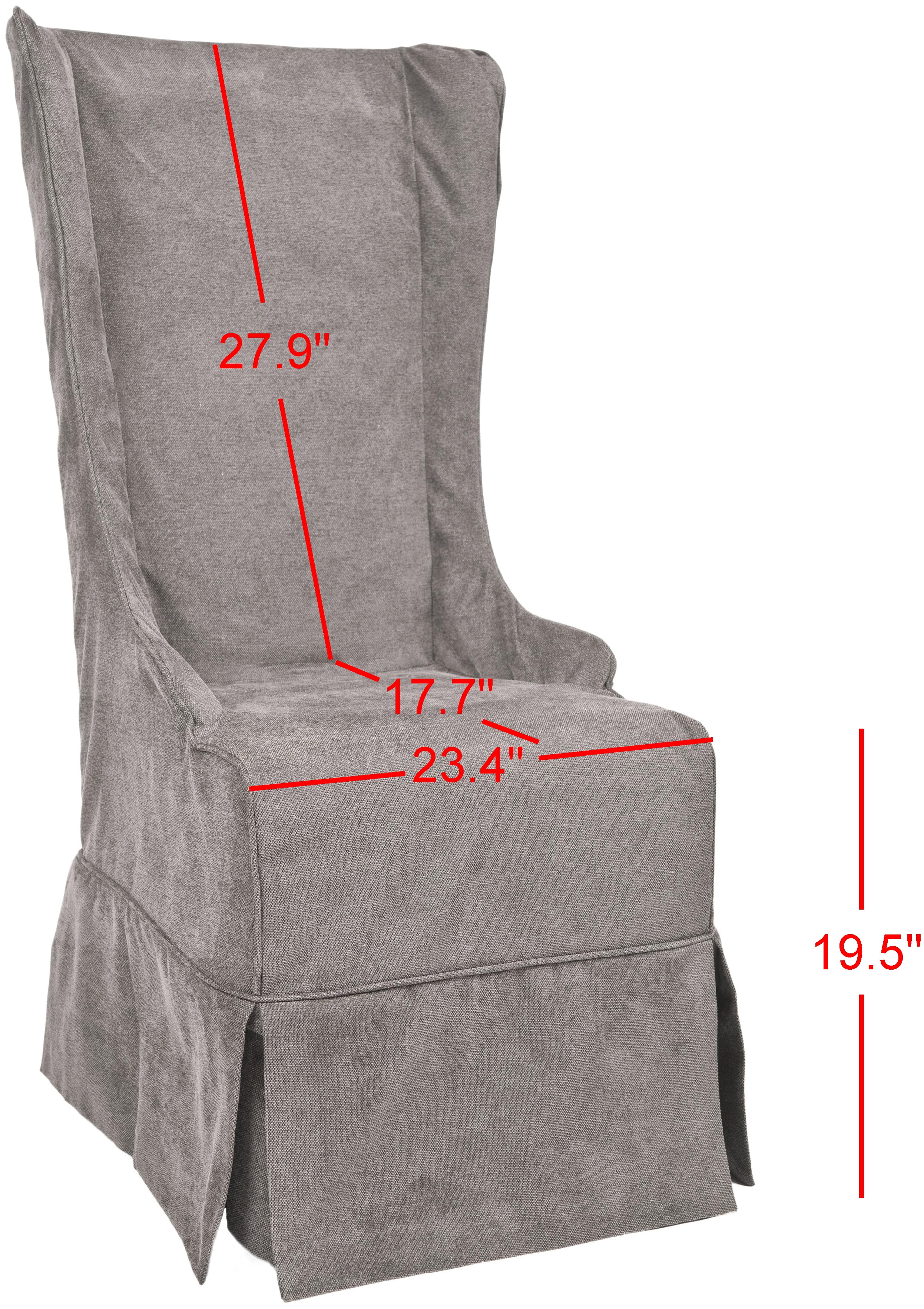 SAFAVIEH Becall Transitional Cotton Solid Dining Parsons Chair, Grey