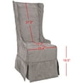 thumbnail image 6 of SAFAVIEH Becall Transitional Cotton Solid Dining Parsons Chair, Grey, 6 of 14