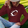 thumbnail image 6 of Fznquz Casual Womens Shirts Long Sleeve Red Game Day Tops Sunday Funday Tunic Football Graphic Women's Fashion XXXL, 6 of 6
