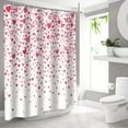 thumbnail image 5 of Guanhe Valentine's Day Heart Print Shower Curtain, Romantic Love Heart Tree Bathroom Decor Waterproof Shower Curtain Liners 71x71Inches, 5 of 7