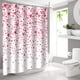 thumbnail image 5 of Cortina de ducha para San Valentín | Diseño romántico de corazón de rosa roja | Tela 100 % poliéster impermeable | Incluye ganchos | Decoración de baño para parejas, amantes, spa, gimnasio, hoga, 5 of 5