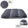 thumbnail image 3 of Abstract Pet Bed, Horizontally Formed Polka Dotted Flows Geometric and Nostalgic Details, Resistant Pad for Dogs and Cats Cushion with Removable Cover, 24" x 39", Dark Indigo and White, by Ambesonne, 3 of 4