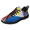 thumbnail image 2 of Filipino American Flag Running Shoes Sneakers Mesh Black Size 10.5, 2 of 5