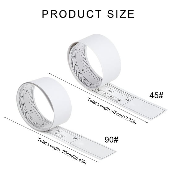UNTERING Self Adhesive Measuring Tape Meter Tape Measure Pasty Measurement Tape Double Scale Sewing Tape Measure Peeling & Stick