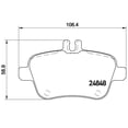 thumbnail image 4 of Brembo Brake Pad P50091 FMSI Number D1646-8874; Low-Metallic; Set Of 4, 4 of 4