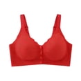 thumbnail image 2 of Fatuov Womens Front Closure Bra Light Support Comfortable Wireless Bra for Lounge Push Up Full Coverage Breathable Bra, All-Day Wear, Underwear 42A, 2 of 5