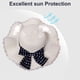 thumbnail image 4 of Sombrero de ala grande para mujer, con borde ondulado y lazo, de 56 a 58 cm de circunferencia, para playa, para verano, protector solar, sombrero de paja, 4 of 5