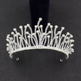 thumbnail image 2 of NAMZI Wedding Tiara for Bride Princess Tiara Headband Bridal Crown,Crystal Rhinestone Hair Jewelry Decor for Queen Girl Bride Birthday Prom Wedding Pageant Halloween Costume Party(Silvery), 2 of 2
