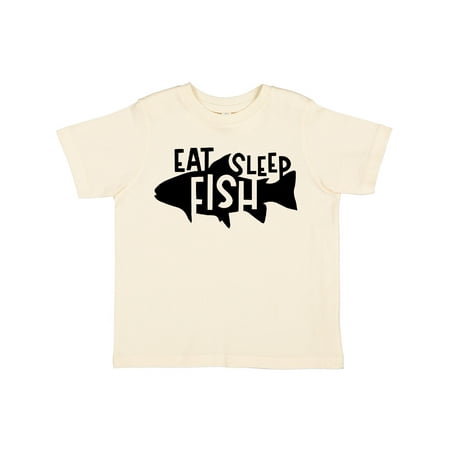 

Inktastic Eat Sleep Fish Silhouette Gift Toddler Boy or Toddler Girl T-Shirt