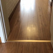 3Pcs Aluminum T Molding Trim & Floor Transition Strips, Flat Divider Strip for Door Threshold and Joining Flooring Gaps of Laminate Planks Tile (2.9Ft x 1.6In, Matte Gold)