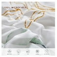 thumbnail image 5 of TiaGOC 6 Piece Bed in a Bag , Green Leaves Printed on White Botanical Design, Microfiber Comforter Set for All Season (1 Comforter, 2 Pillow Shams, 1 Flat Sheet, 1 Fitted Sheet, 1 Pillowcase), 5 of 7
