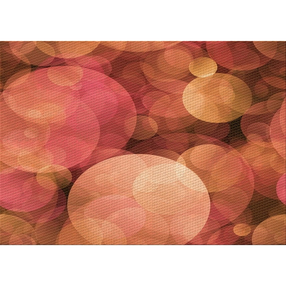 Ahgly Company Machine Washable Indoor Rectangle Transitional Bright Orange Area Rugs, 7' x 9'