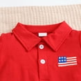thumbnail image 4 of Baby Boy 4th of July Polo and Plaid Shorts Set, Cute 2 Piece Independence Day Outfit for and Toddlers, 4 of 9