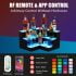 thumbnail image 2 of Qinaqin de 3 Niveles 20 Inch Bottle cm Profundidadisplay Estante Bar Shelves con Remote & App Control 16 Colors 4 Music Modes Acrylic Lighted para Liquor, 2 of 7