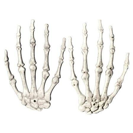 1 Pair Bone Hands Halloween Scary Plastic Fake Hands Haunted House ...