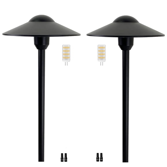 Muguski Low Voltage Pathway Lights,Cast Aluminum Landscape Lighting Path Light Garden Driveway Walkway Lighting 12-24V Replaceabl