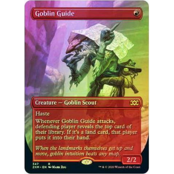 MtG Double Masters Rare Goblin Guide (FOIL Alternate Art Borderless) #347